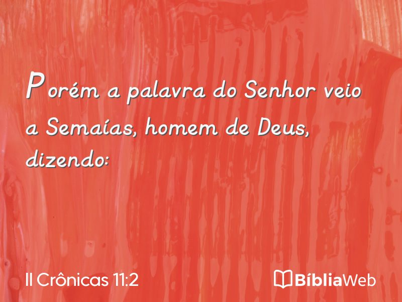 II Crônicas 11:2 em imagem para compartilhar