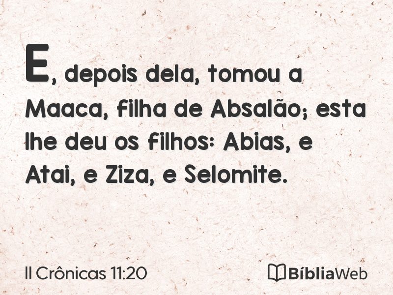 II Crônicas 11:20 em imagem para compartilhar