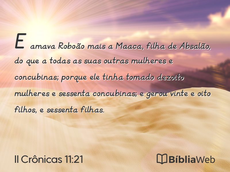II Crônicas 11:21 em imagem para compartilhar