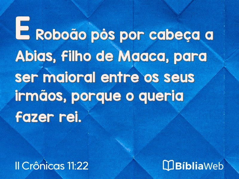 II Crônicas 11:22 em imagem para compartilhar