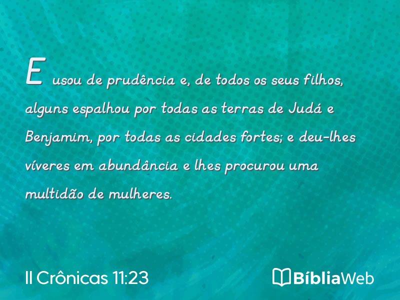 II Crônicas 11:23 em imagem para compartilhar