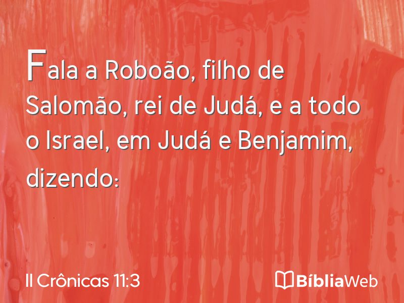 II Crônicas 11:3 em imagem para compartilhar