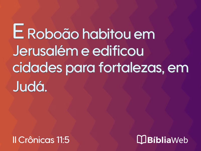 II Crônicas 11:5 em imagem para compartilhar