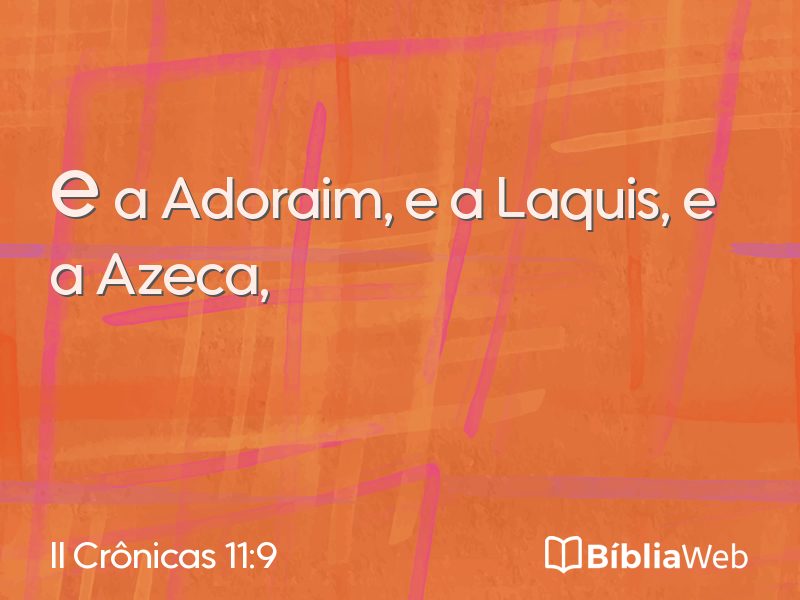 II Crônicas 11:9 em imagem para compartilhar