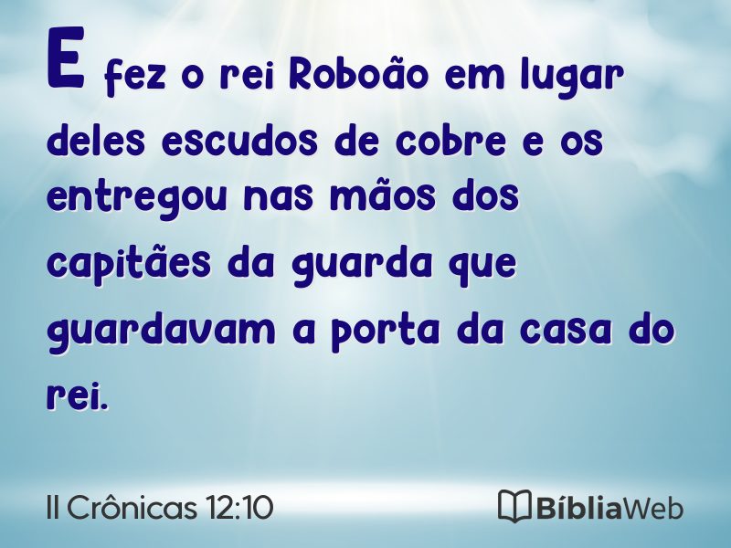 II Crônicas 12:10 em imagem para compartilhar