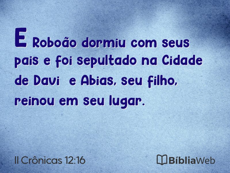 II Crônicas 12:16 em imagem para compartilhar