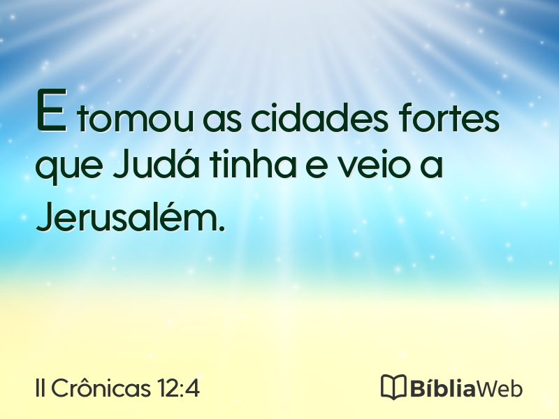 II Crônicas 12:4 em imagem para compartilhar
