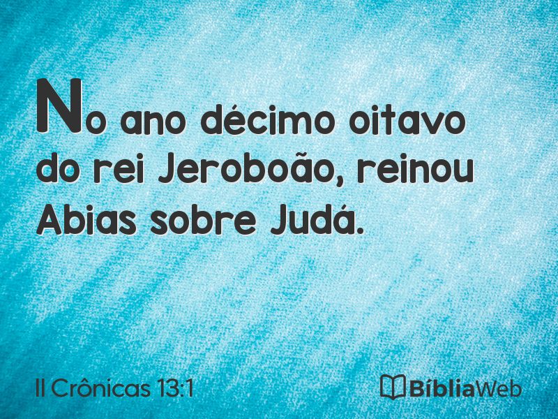 II Crônicas 13:1 em imagem para compartilhar
