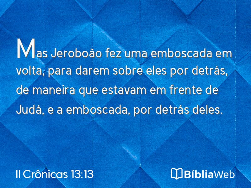 II Crônicas 13:13 em imagem para compartilhar
