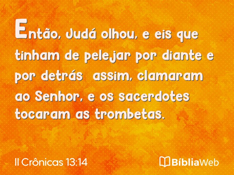 II Crônicas 13:14 em imagem para compartilhar