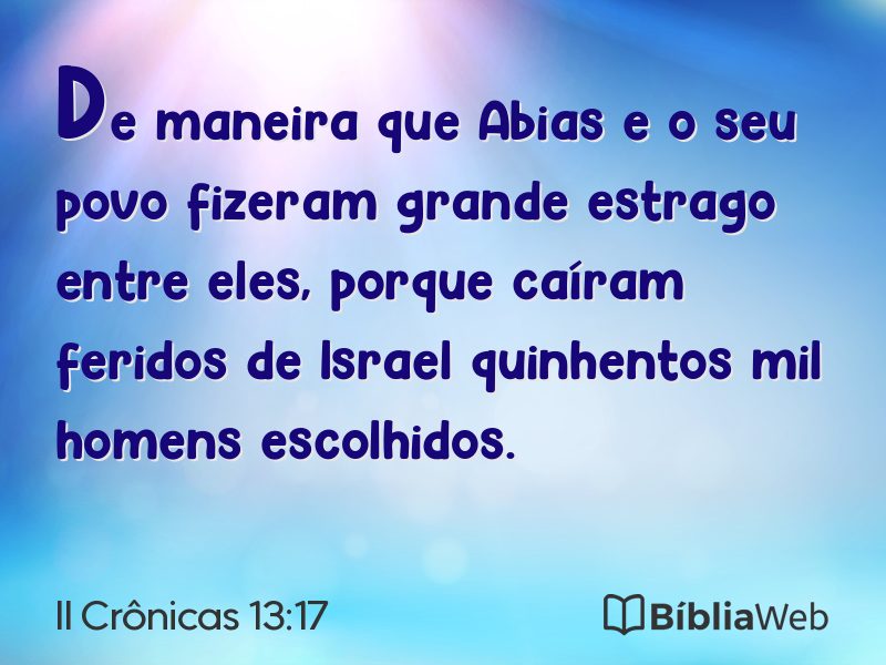 II Crônicas 13:17 em imagem para compartilhar