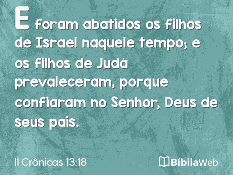 II Crônicas 13:18 em imagem para compartilhar