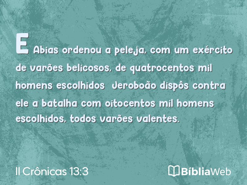 II Crônicas 13:3 em imagem para compartilhar