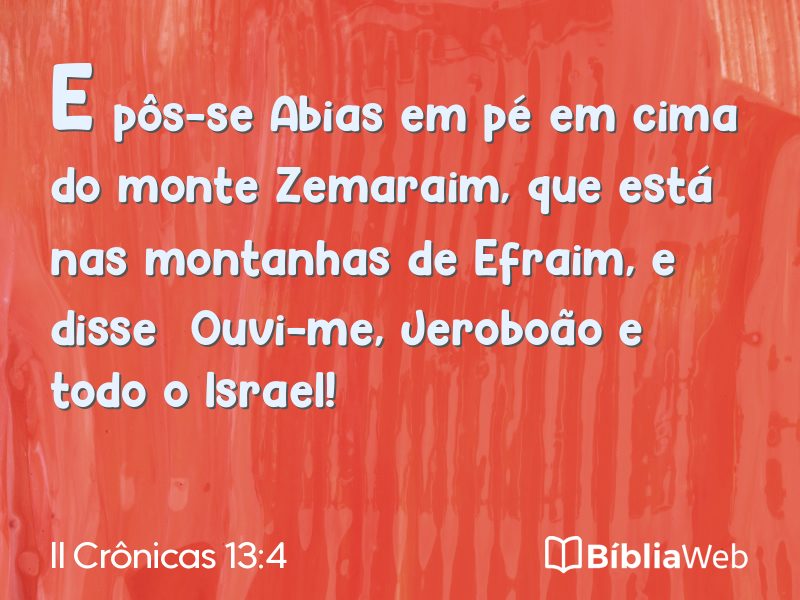 II Crônicas 13:4 em imagem para compartilhar