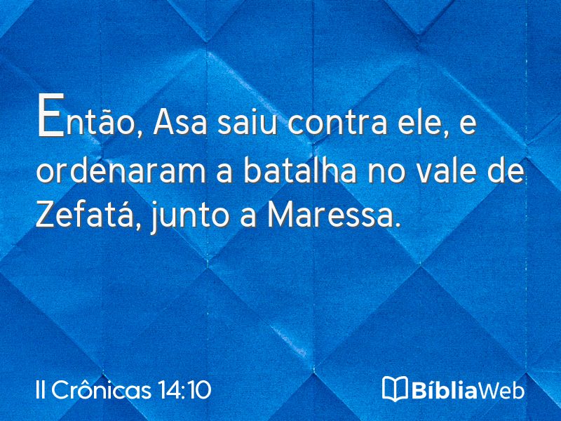 II Crônicas 14:10 em imagem para compartilhar