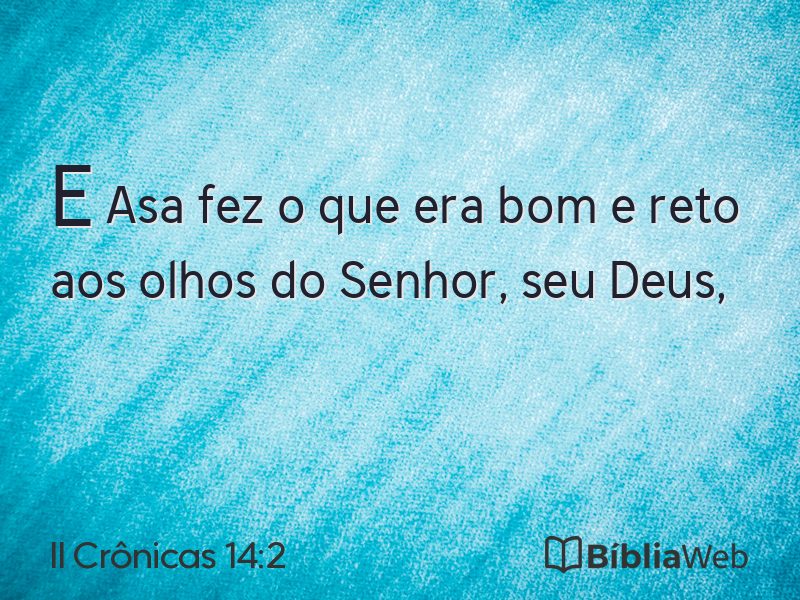 II Crônicas 14:2 em imagem para compartilhar