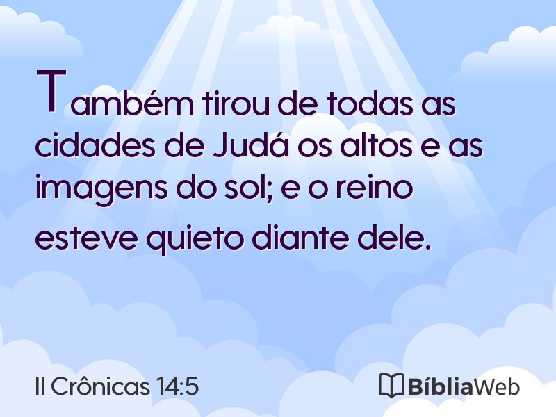 II Crônicas 14:5 em imagem para compartilhar