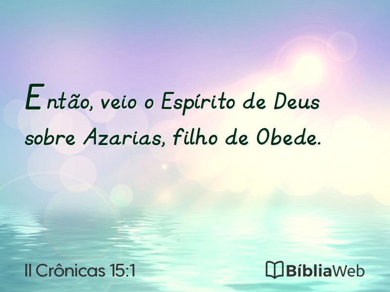 II Crônicas 15:1 em imagem para compartilhar