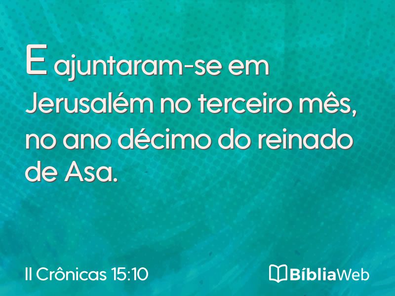 II Crônicas 15:10 em imagem para compartilhar