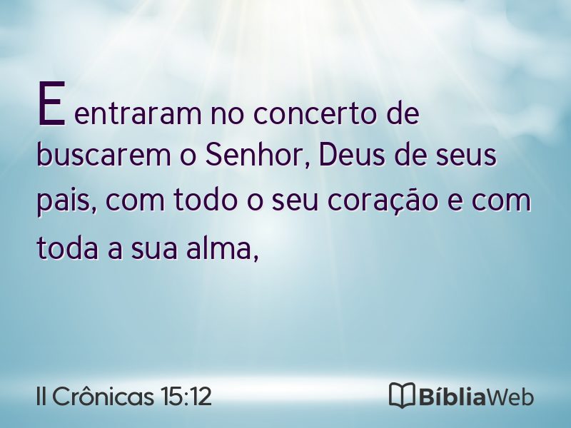 II Crônicas 15:12 em imagem para compartilhar