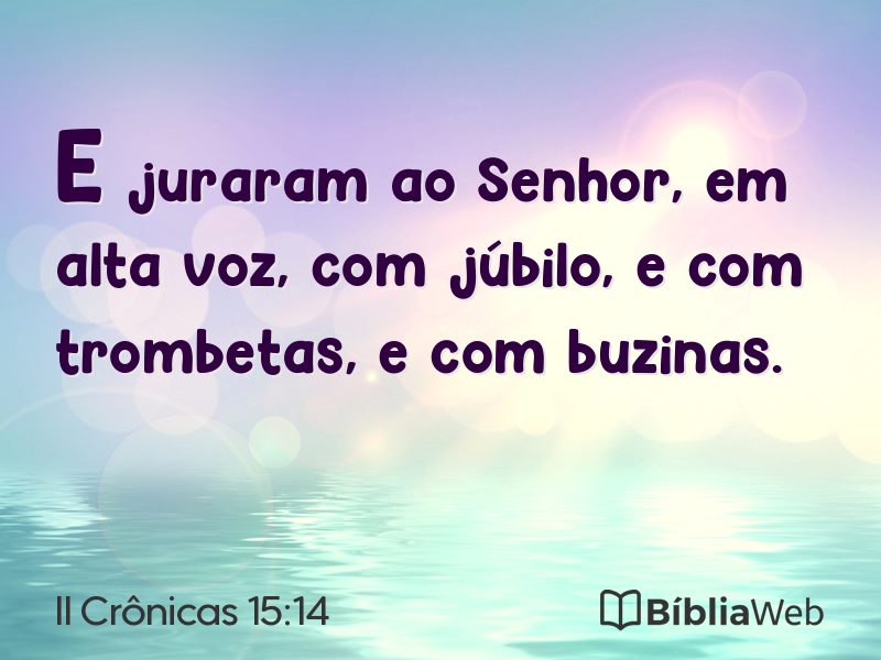 II Crônicas 15:14 em imagem para compartilhar