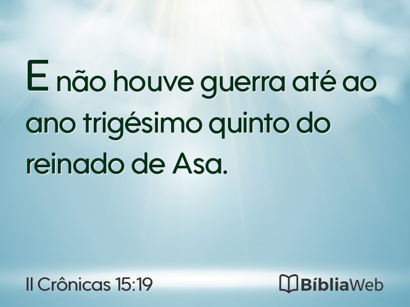 II Crônicas 15:19 em imagem para compartilhar