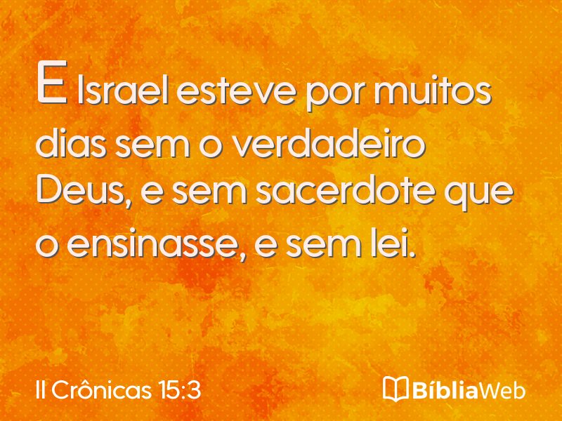 II Crônicas 15:3 em imagem para compartilhar