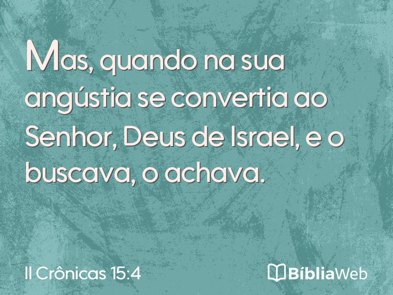 II Crônicas 15:4 em imagem para compartilhar