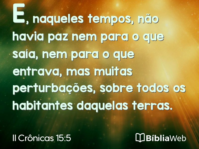 II Crônicas 15:5 em imagem para compartilhar