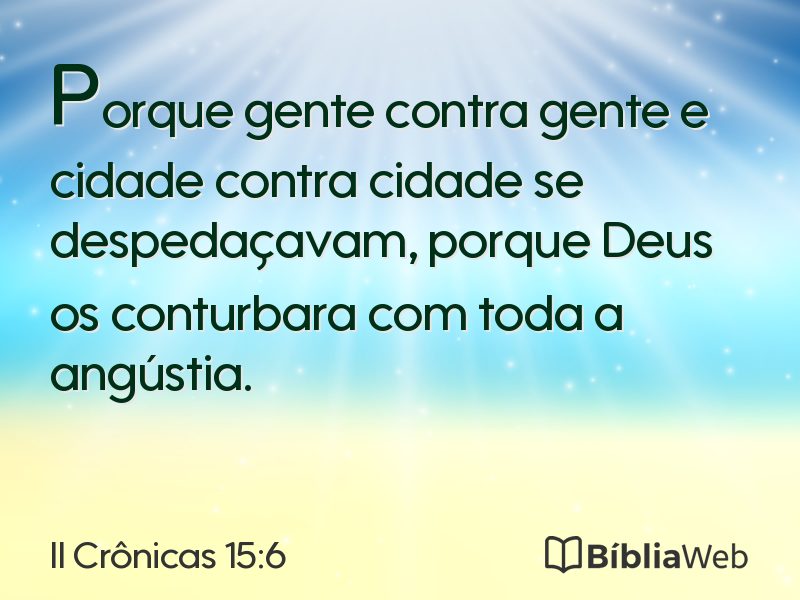 II Crônicas 15:6 em imagem para compartilhar