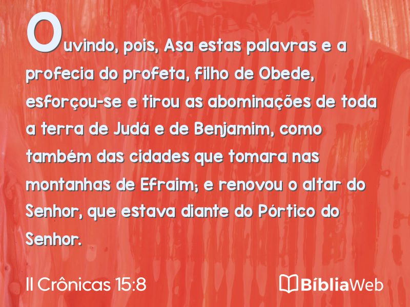 II Crônicas 15:8 em imagem para compartilhar