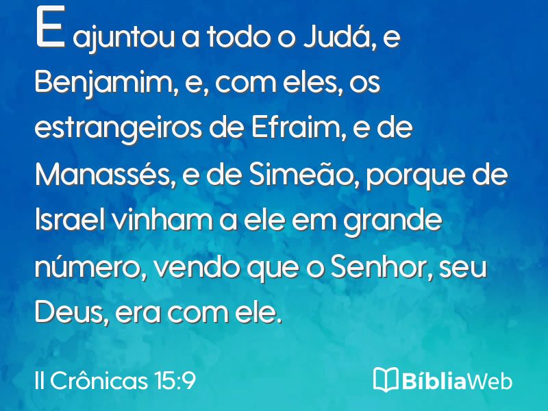 II Crônicas 15:9 em imagem para compartilhar