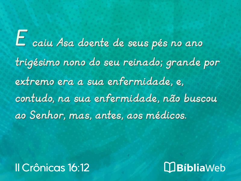 II Crônicas 16:12 em imagem para compartilhar