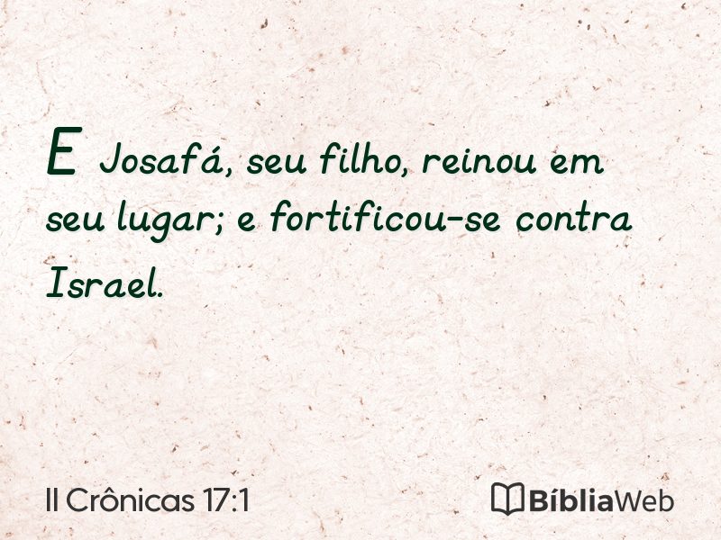 II Crônicas 17:1 em imagem para compartilhar