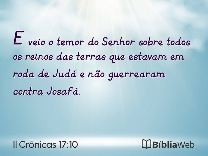 II Crônicas 17:10 em imagem para compartilhar
