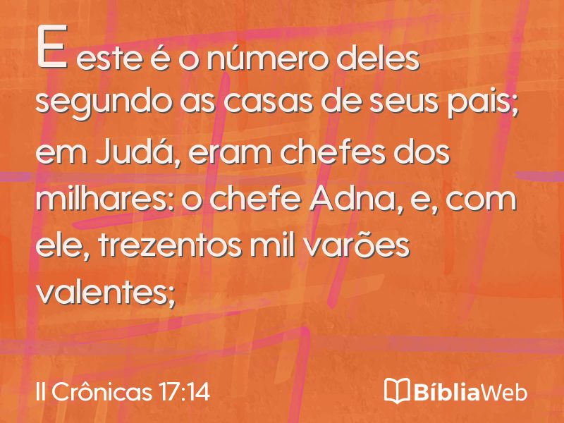 II Crônicas 17:14 em imagem para compartilhar