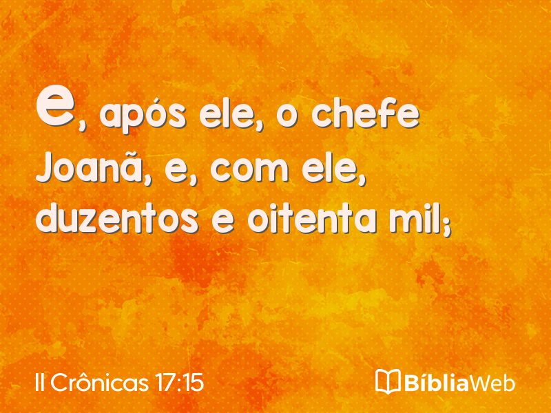 II Crônicas 17:15 em imagem para compartilhar