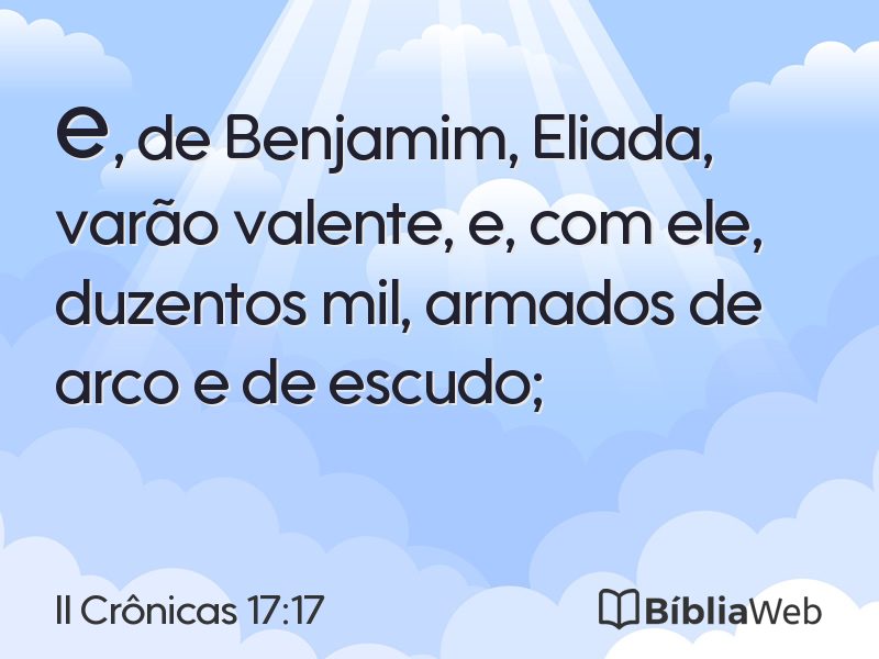 II Crônicas 17:17 em imagem para compartilhar