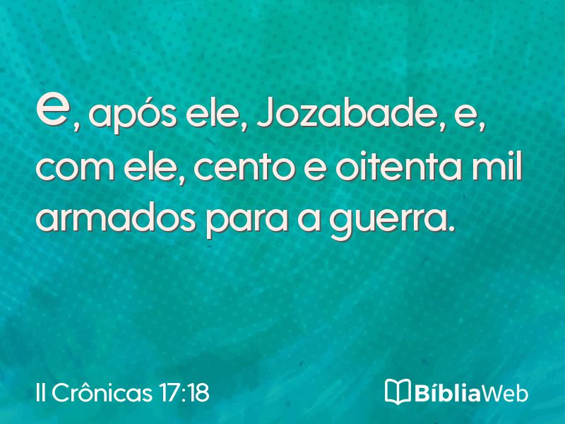 II Crônicas 17:18 em imagem para compartilhar