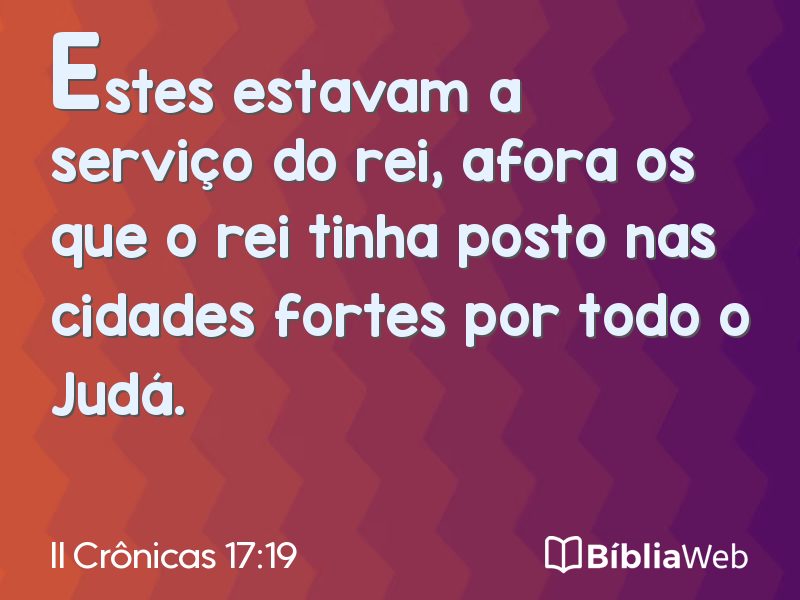 II Crônicas 17:19 em imagem para compartilhar
