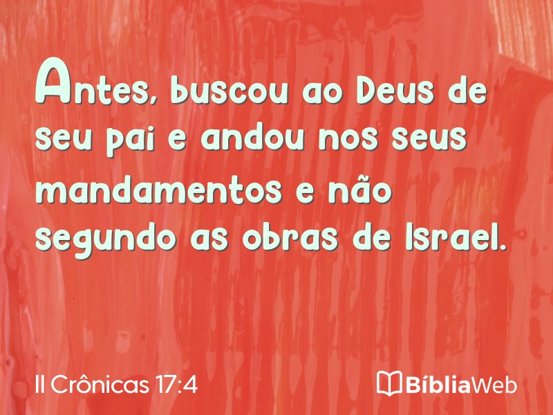 II Crônicas 17:4 em imagem para compartilhar