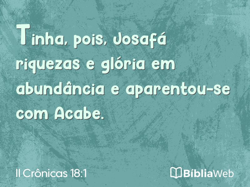 II Crônicas 18:1 em imagem para compartilhar