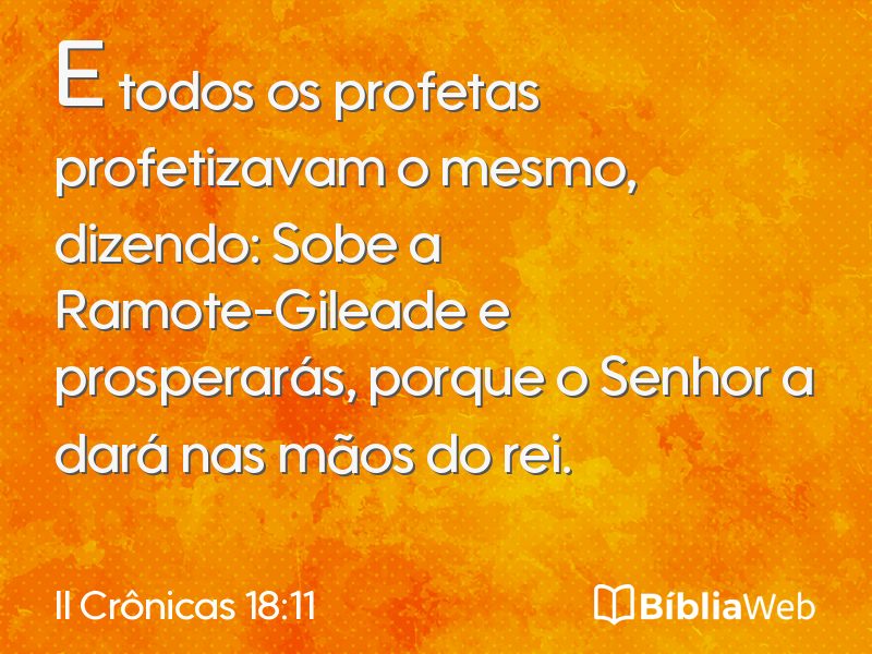 II Crônicas 18:11 em imagem para compartilhar
