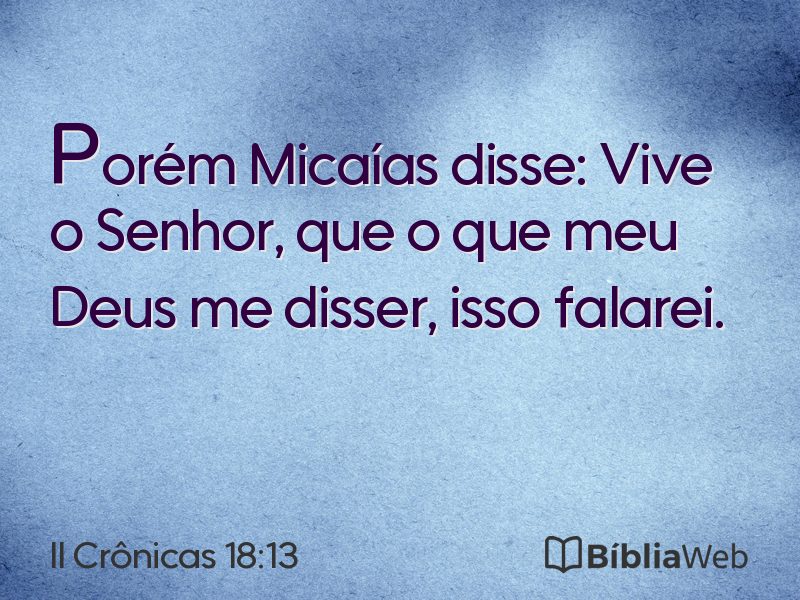 II Crônicas 18:13 em imagem para compartilhar