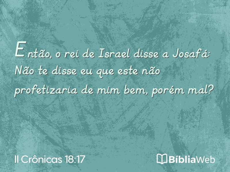 II Crônicas 18:17 em imagem para compartilhar