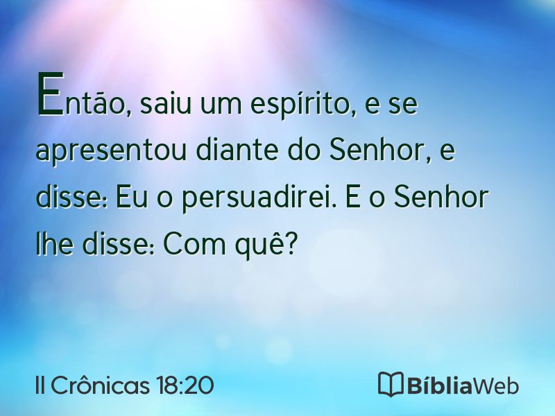 II Crônicas 18:20 em imagem para compartilhar