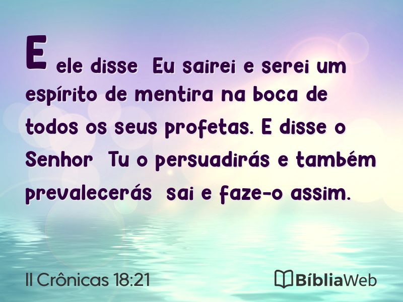 II Crônicas 18:21 em imagem para compartilhar
