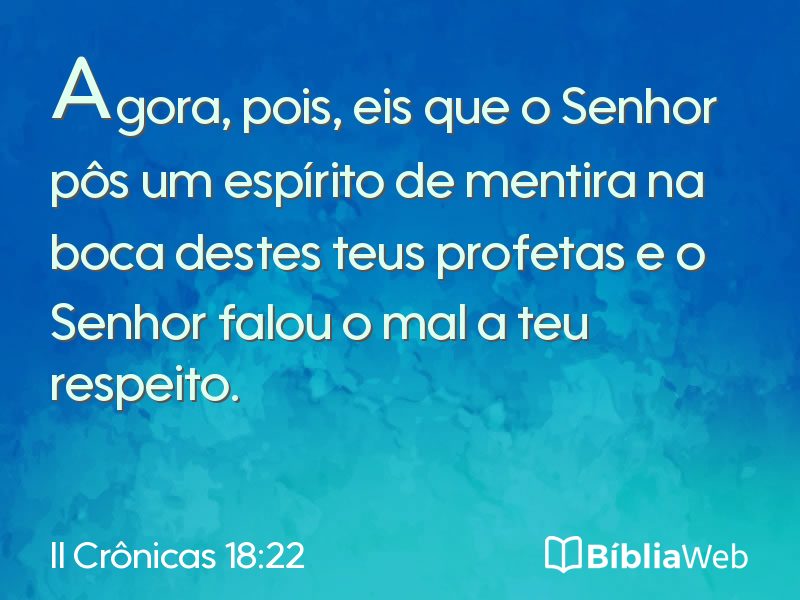 II Crônicas 18:22 em imagem para compartilhar