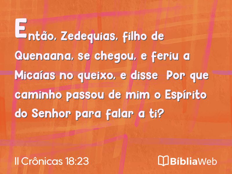 II Crônicas 18:23 em imagem para compartilhar