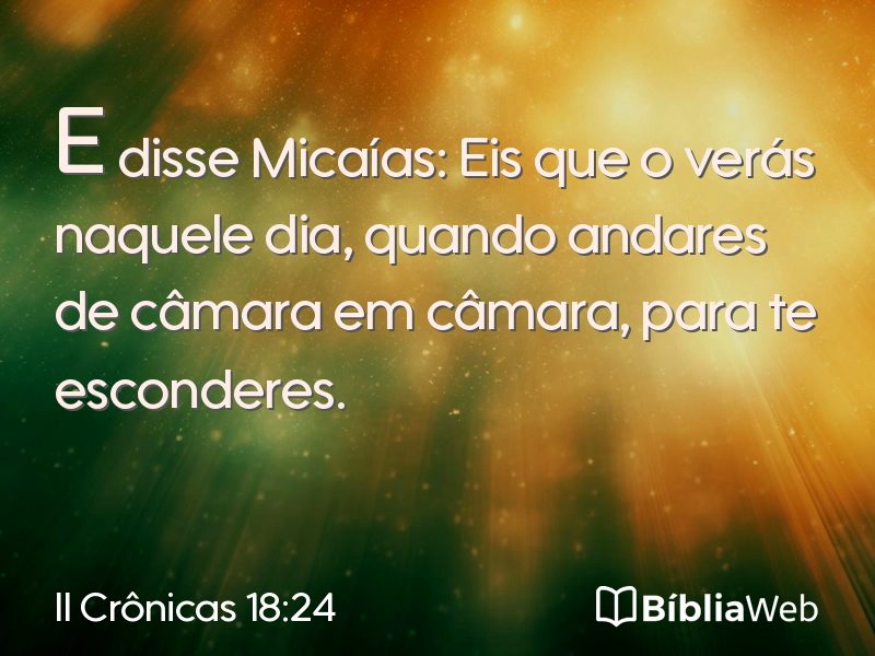 II Crônicas 18:24 em imagem para compartilhar
